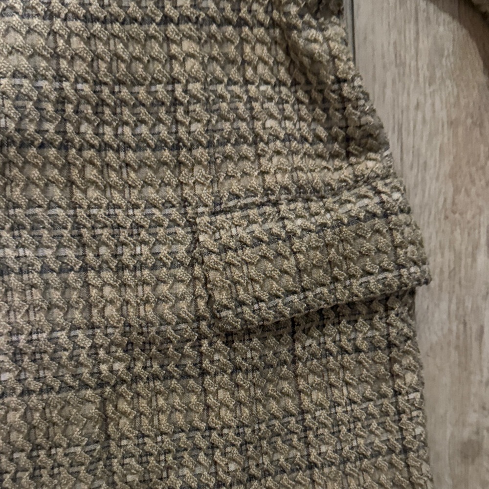 Giorgio Armani Tweed Plaid Blazer in Beige and Brown - Picture 6 of 10